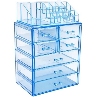 Sorbus Cosmetic Makeup and Jewelry Case Organizer - Style 1 - Blue