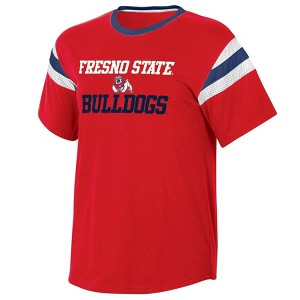 NCAA Fresno State Bulldogs Women's Short Sleeve Stripe T-Shirt - 1 of 3