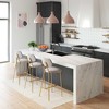 TOV Furniture Ariana Counter Stool with Gold Legs - Set of 2 in Grey - 2 of 4