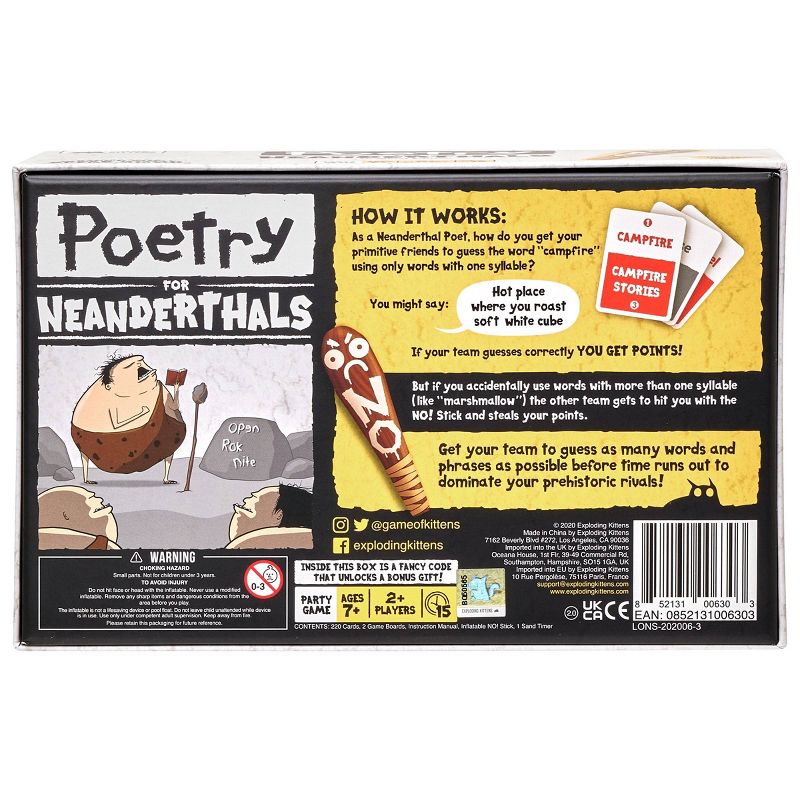 Poetry for Neanderthals Game by Exploding Kittens, 4 of 7
