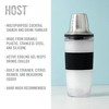 HOST Cocktail Shaker Double-Walled Cup with Citrus Reamer, Stainless Steel Cap, Strainer, 20 Oz 3-Piece Bar Set, Black - 2 of 4