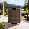 Rattan Propane Tank Cover, Outdoor Wicker Gas Bottle Cover, Durable Patio Gas Cylinder Hideaway Table for Garden, Deck, Backyard - 2 of 4