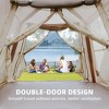 Ridstar 94.49 in. W Four-Season Waterproof Oxford Cloth Deluxe Inflatable Camping Tent with Awning & Manual Pump for 2-3 Adults-Beige - 3 of 4