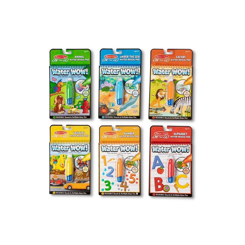 Melissa &#38; Doug Water Wow! - Water Reveal Pad Bundle - Animals, Alphabet, Numbers and More, 4 of 19