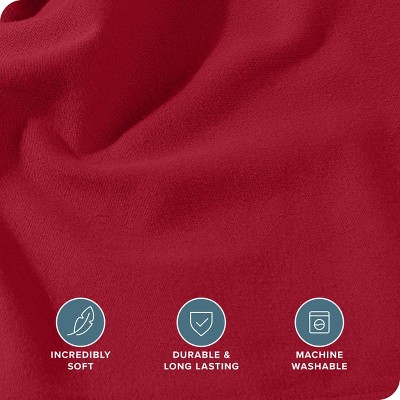 Queen Red Cotton Flannel Deep Pocket Fitted Sheet