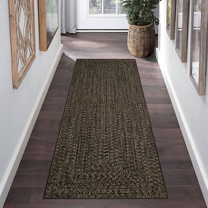 Modern Braided Print Area Rug Machine Washable Rug Stain Resistant Indoor Carpet With Non-Slip Backing Non Shedding Low Pile Floor Cover - 1 of 4