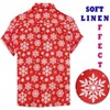 LA LEELA Men's Christmas Tree Hawaiian Shirts Short Sleeve Button Down Shirt Mens Casual Shirts Aloha Party Vacation Shirts for Men - 2 of 4