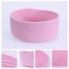 REGALWOVEN Home Decor Entryway Desk Key Tray Round Woven Storage Basket 2 Pcs - 3 of 4