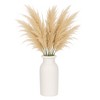 Modern Ceramic Vase - Decorative Ceramic Flower Vase - Minimalist Contemporary Style for Living Room, Bedroom & Table Centerpiece - 13" White - 3 of 4