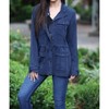 Women's Tencel Utility Jacket With Pockets And Hood - Nostalgia - 2 of 3