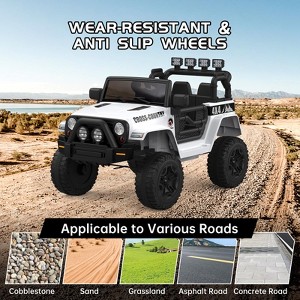 2-Seater Ride On Truck Car, 12V Electric Car for Kids Battery Powered Car w/Parent Remote Control, Safety Belt, Mp3 Player, Led Lights, Jeeps Car - 1 of 4