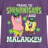 Girls' - SpongeBob Squarepants - Prone To Shenanigans And Malarkey Fitted Short Sleeve Graphic T-Shirt - 2 of 4