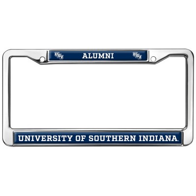 Southern Indiana Alumni Logo Full Size Standard License Plate Metal Frame