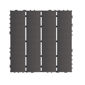 Gulches Plastic Interlocking Deck Tiles, 44 Pack 12"x12"x0.8" Square Grey, Waterproof All-Weather for Poolside Balcony Backyard - 1 of 4