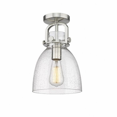 Newton Bell - 1 Light Flush Mount In Industrial Style-12.5 Inches Tall and 8 Inches Wide