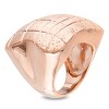 EVERLY JEWELRY | 18K Rose Gold Plated Cushion-shape Engraved Cocktail Ring Satin and Polished - 2 of 3