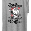 Women's - Peanuts - Love Is A Full Cup Of Coffee Short Sleeve Graphic T-Shirt - 2 of 4