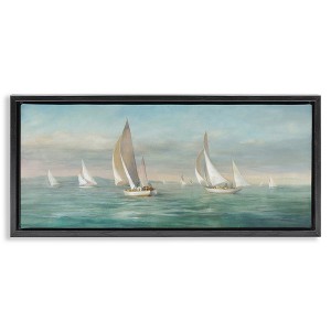 Stupell Industries Sailboat Fleet Ocean Waves, 31" x 14" - 1 of 4