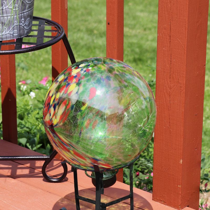 Sunnydaze Indoor/Outdoor Artistic Gazing Globe Glass Garden Ball for Lawn, Patio or Indoors - 10" Diameter, 6 of 16