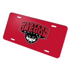Western Oregon University Primary Logo Novelty Metal Vanity Tag License Plate - 1 of 4