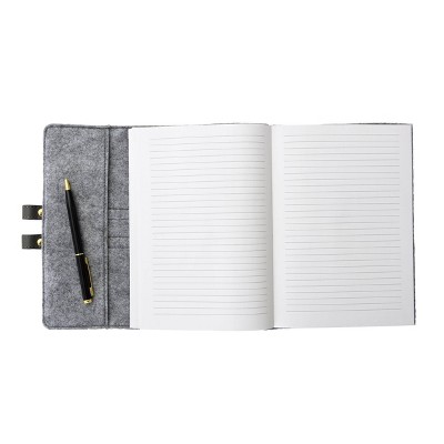 Fabric Snap Closure Lined Journal Gray - Gartner Studios_0