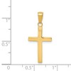 Black Bow Jewelry 14k Yellow Gold, Polished, Latin Cross Pendant - 4 of 4