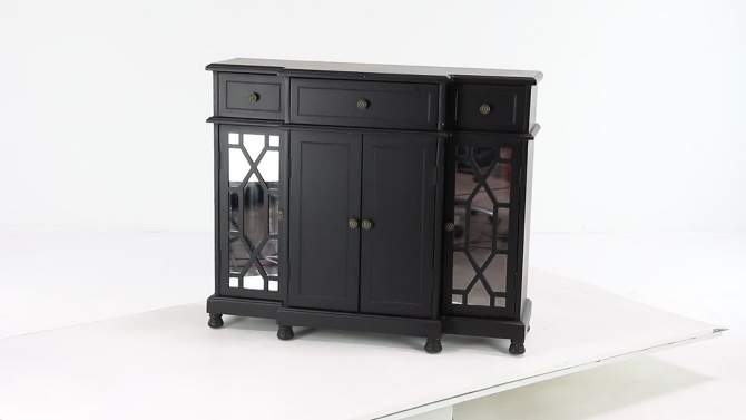 Glam Mirror and Wood Storage Cabinet Black - Olivia &#38; May, 2 of 30, play video
