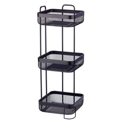 Mdesign Vertical Standing Bathroom Shelving Unit Tower With 3 Baskets