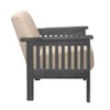 CAVINAS Textured Accent Chair with Mid-Height Backrest and Rubberwood Frame,Upholstered Living Room Chair,Reading Chairs for Living Room - 3 of 4