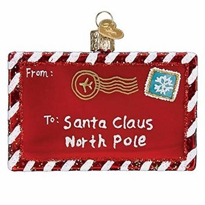 Old World Christmas Glass Blown Ornament for Christmas Tree, Letter to Santa - 1 of 1