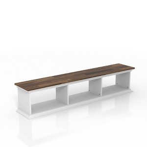 Muyton Farmhouse 3 Shelf Floating TV Stand for TVs up to 70" - miBasics - 1 of 4
