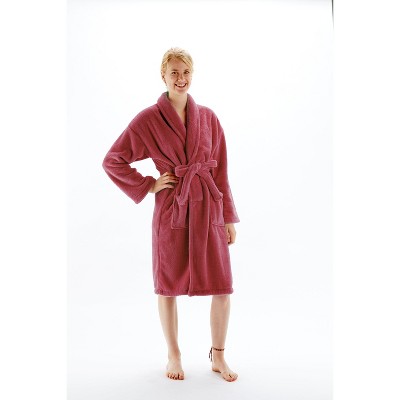 BC BARE COTTON Womens Shawl Robe Microfiber Plush Fleece Bathrobe ...