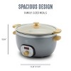 GreenLife Healthy Duo 6qt Slow Cooker with Wood Handle Quartz Gray - 4 of 4