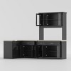 Famapy Black Modular Kitchen Cabinet Island Cabinet Collection Multipurpose with Corner Design for Pantry, Coffee Station & Kitchen Organization - 4 of 4