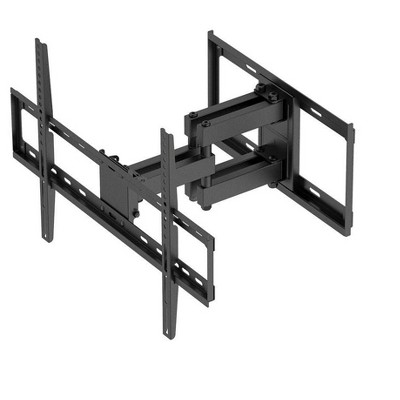 Monoprice Titan Series Full Motion Dual Stud Single Arm Wall Mount For Large Up to 70" Inch TVs Displays, Max 99 LBS. 200x200 to 600x400, Black