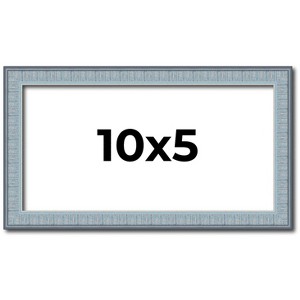 PosterPalooza | Panoramic Textured Blue Picture Frame - UV Acrylic, Foam Board Backing, Hanging Hardware - 1 of 4
