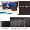 Tangkula 4PCS Wicker Patio Sofa Set Rattan Outdoor Furniture Set w/ Navy Cushions - 4 of 4
