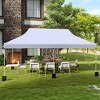 Tangkula 10 x 20FT Pop-up Canopy Tent Folding Instant Sun Shelter w/ 3 Adjustable Heights - 2 of 4