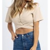 Women's VARDA WRAPPED CROP TOP - CRESCENT - 3 of 3