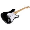 Monoprice Cali DLX Plus HSS Electric Guitar with Gig Bag - Black Ash Body, Wilkinson Bridge/Pickups, White Pickguard, Maple Fingerboard - Indio Series - 3 of 4