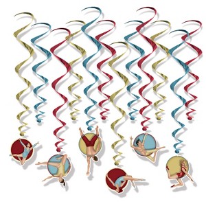 Beistle Vintage Circus Whirls, 17"-32", (24/Pkg) Multicolored - 1 of 1