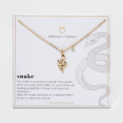 Beloved + Inspired Gold Dipped Silver Plated Snake Chain Necklace