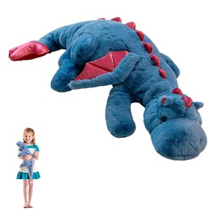 TITQWOP Dinosaur Plush Toy Pillow, Cute Stuffed Animal Toys, Soft Long Dinosaur Body Pillow Gift for Kids Boys Girls 28inch - 1 of 4