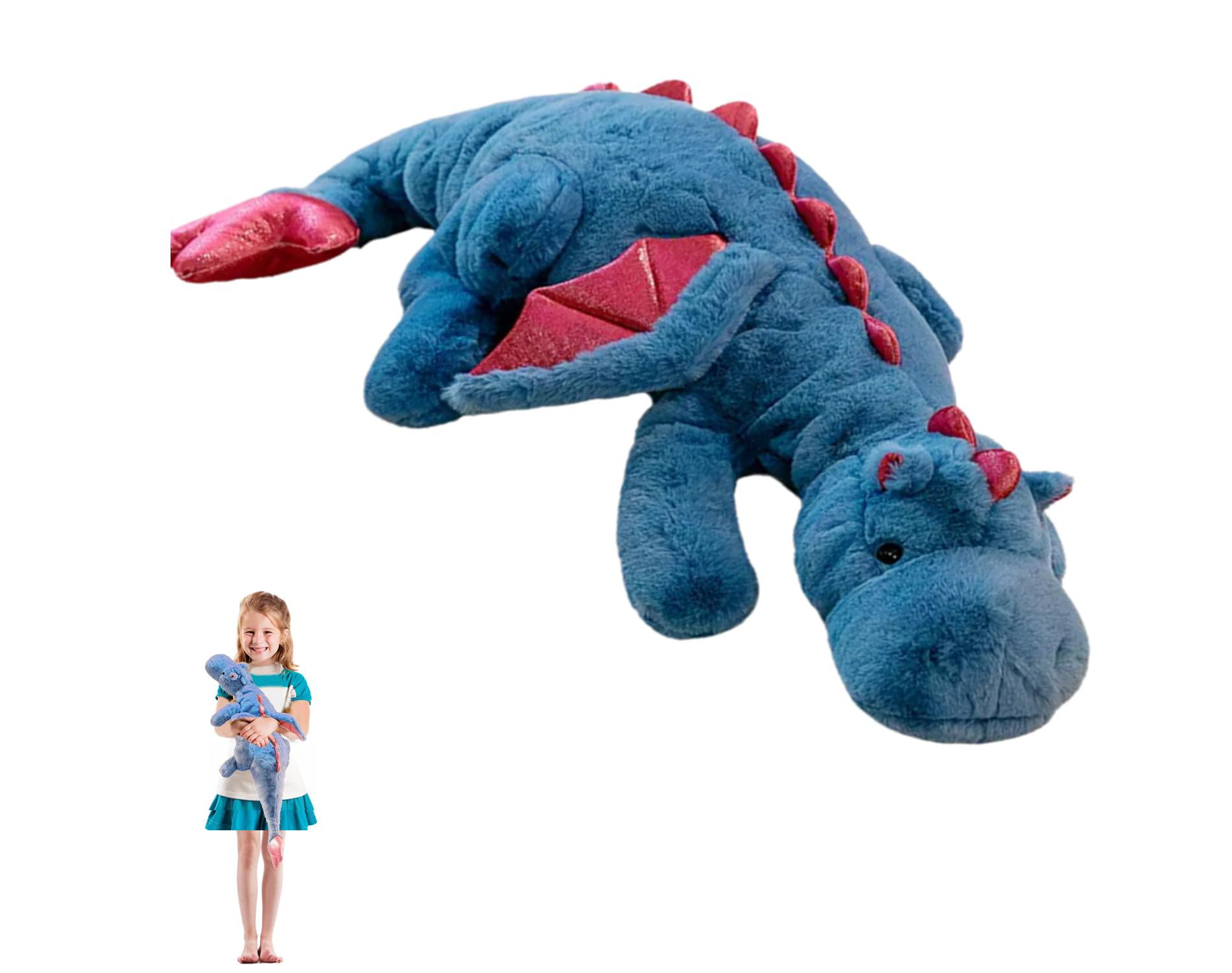 TITQWOP Dinosaur Plush Toy Pillow, Cute Stuffed Animal Toys, Soft Long Dinosaur Body Pillow Gift for Kids Boys Girls 28inch