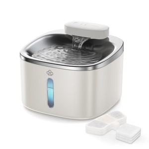 Oneisall PW04 Standard (3 Filters) Wireless Cat Fountain: 3.5L Stainless Steel, Cordless, Rechargeable Pet Water Dispenser (Black Friday Sale) - 1 of 4