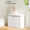 Shoe Storage Bench with Padded Seat Cushion and Flip-Drawer, Entryway Bench, Shoe Cabinet, 24.4x10.2x18.7 Inches - 4 of 4