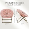 GlasFlength Seating Sets, Comfortable Disc Chairs, Faux Fur Furniture, Adult Size, for Bedroom Living Room, Pink, 35.83"*25.59"*32.28" - 2 of 4