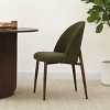 Set of 2 Modern Upholstered Dining Chairs with Walnut Metal Legs Armless Kitchen Chairs for Dining Room,Living Room,Small Spaces-Tanpinhause - 2 of 4