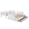 NicBex Twin-Over-Full Bunk Bed Convertible Pine Frame Bed Frame with 2 Storage Drawers, Guardrails and Inclined Ladder, No Box Spring Required - 4 of 4