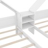 CAVINAS Double Platform Bed Twin Size Modern Wooden Bed Frame with House-shaped Headboard and Nightstand for Bedroom - 4 of 4